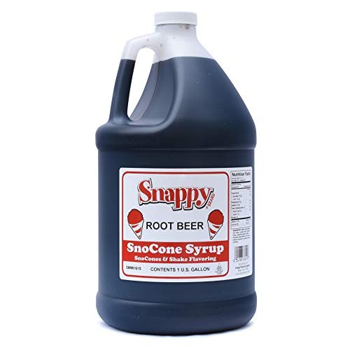 Snappy Popcorn Root Beer Sno Cone Syrup, 1 Gallon, 11 Pound