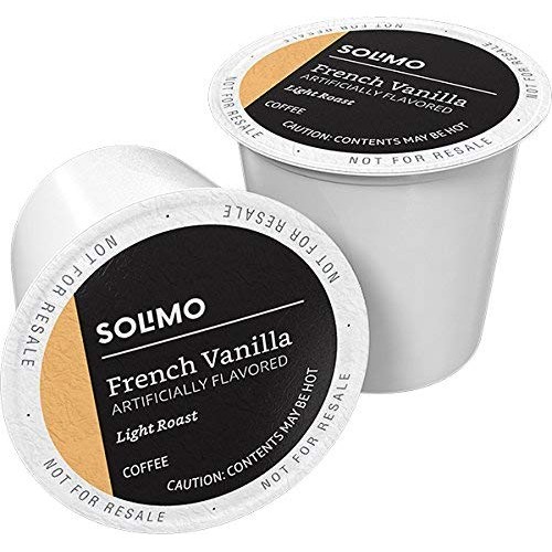 Amazon Brand - 100 Ct. Solimo Light Roast Coffee Pods, French Va