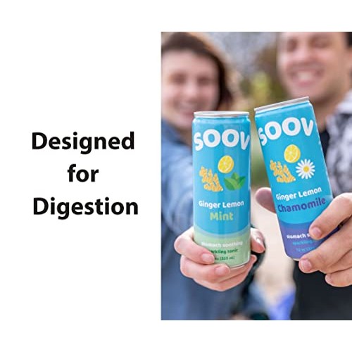 Soov Sparkling Ginger Chamomile Tonic - 12 Pack, Ginger Juice He...