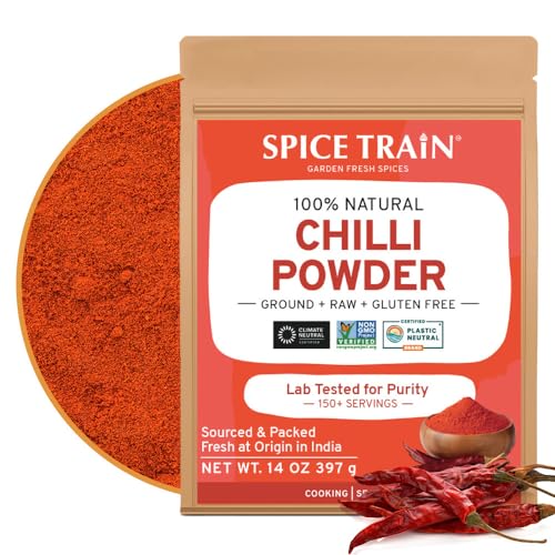 SPICE TRAIN, Chili Powder 397g/14oz Vegan, Gluten free & Raw C...