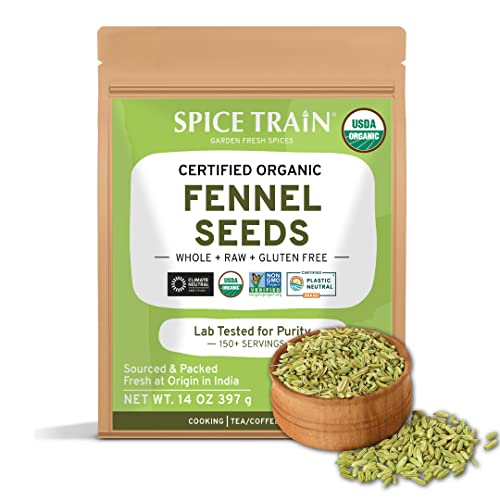 SPICE TRAIN, Fennel Seeds Organic 397g/14oz 100% USDA Organic ...