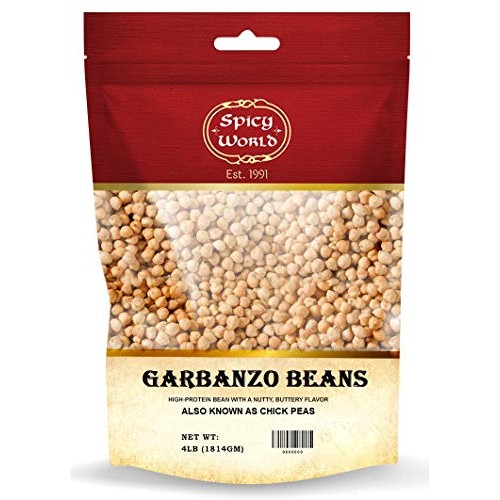 Garbanzo Beans - Chickpeas Dried 4 Lb Bag - All Natural, Sprouta