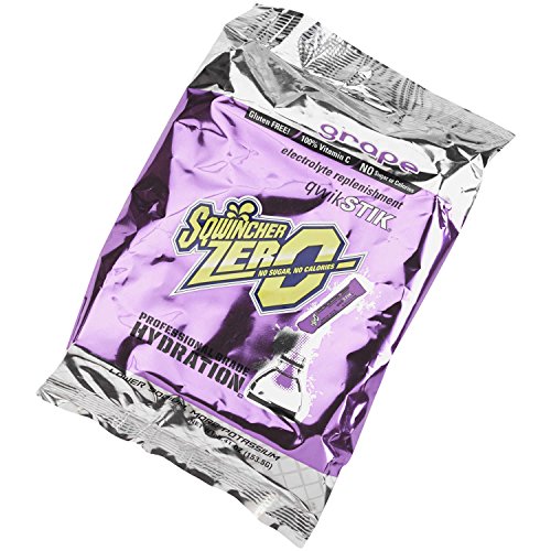 Sqwincher Qwik Stik Zero Thirst Quencher, Grape, Pack Of 50