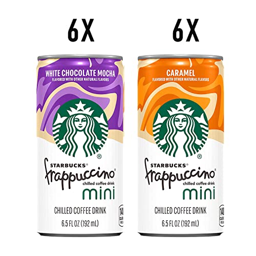 Starbucks Frappuccino Mini 2 Flavor Variety Pack, Caramel & Whit...