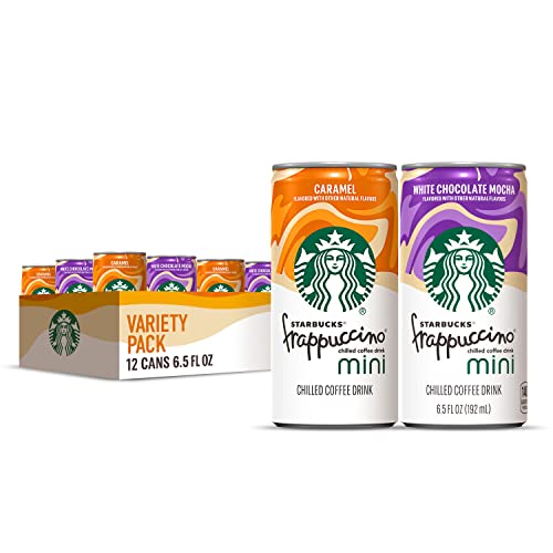 Starbucks Frappuccino Mini 2 Flavor Variety Pack, Caramel & Whit...