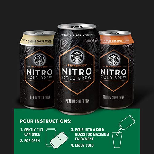 Starbucks Nitro Cold Brew, Vanilla Sweet Cream 9.6 fl oz Can 8 ...