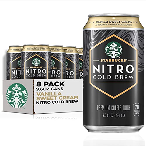 Starbucks Nitro Cold Brew, Vanilla Sweet Cream 9.6 fl oz Can 8 ...