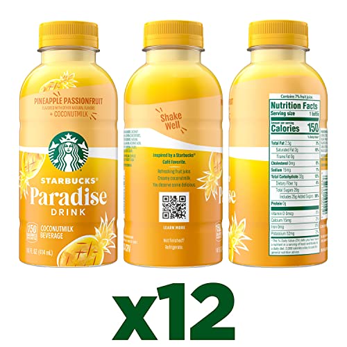 Starbucks Paradise Drink, Pineapple Passionfruit with Coconut Mi...