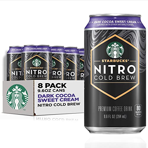 Starbucks Nitro Cold Brew, Dark Cocoa Sweet Cream, 9.6 Fl Oz Can