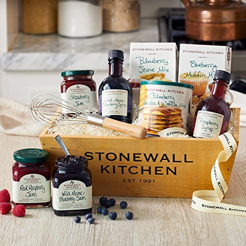 Stonewall Kitchen Berry Breakfast Gift Basket 9 Piece Wood Gift