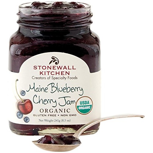 Stonewall Kitchen Organic Maine Blueberry Cherry Jam, 8.5 Ounce