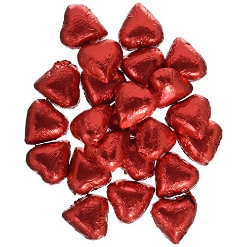 Sweetworks Foil Wrapped Hearts, Red Niagara, 10 Pound