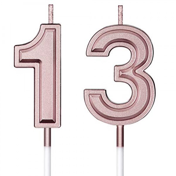 13th Birthday Candles Cake Numeral Candles Happy Birthday