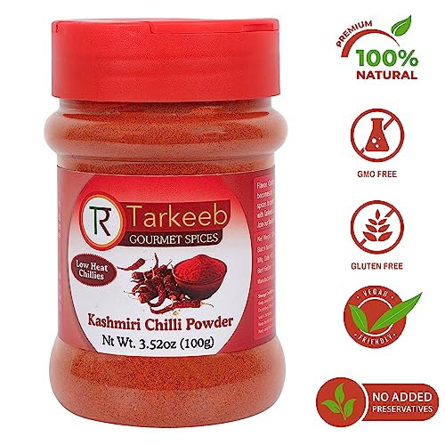 Tarkeeb Kashmiri Chili Powder Deggi Mirch, Low Heat 3.52 oz 1...