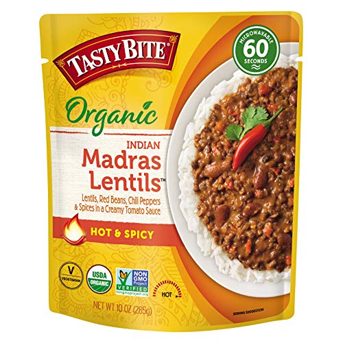 Tasty Bite Madras Lentils, Hot &Amp; Spicy, 10 Oz Pouch, Pack Of 6