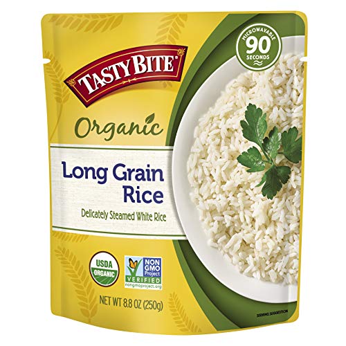 Tasty Bite Organic Long-Grain Rice 8.8 Ounce 6 Count, Organic Wh