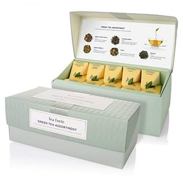 Tea Forte Presentation Box Tea Sampler, Assorted Variety ...