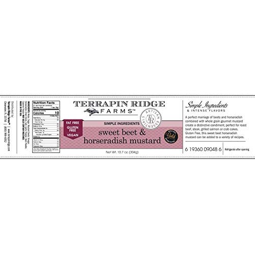 Terrapin Ridge Farms Sweet Beet And Horseradish Mustard – One 10