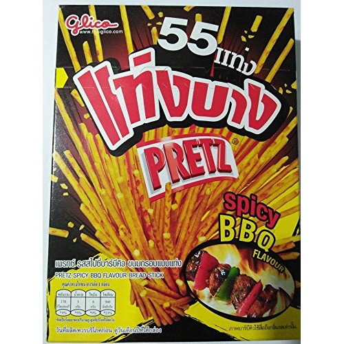 Glico Pretz Spicy Bbq Flavour Bread Stick 37G.