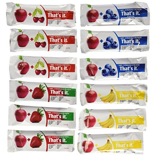 Thats It Super Variety Pack Of 12 3 Apple+Cherry, 3 Apple+Stra