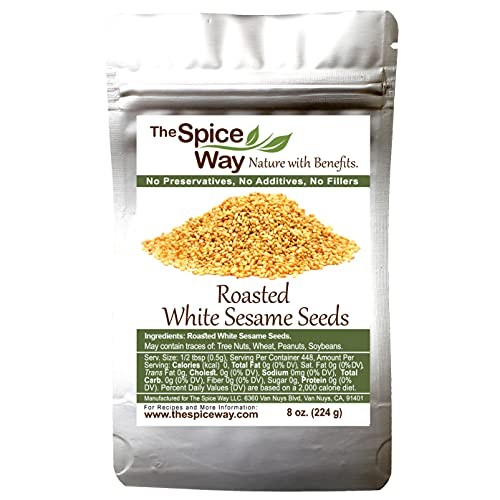 The Spice Way Roasted White Sesame Seeds - 8 Oz