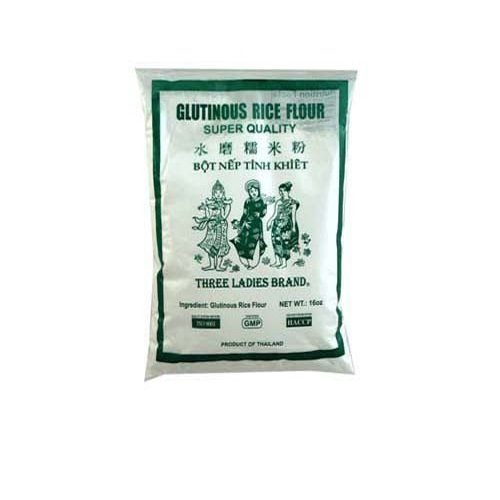 Three Ladies Brand Glutinous Rice Flour 16 Oz Pack Of 2