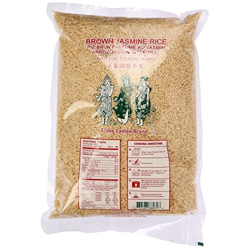 Three Ladies Brown Jasmine Rice 5 Lbs