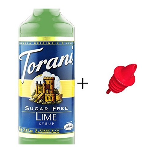 Torani Sugar Free Lime Syrup With Pour Spout