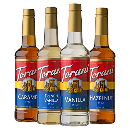 Torani Variety Pack Caramel, French Vanilla, Vanilla &Amp; Hazelnut,