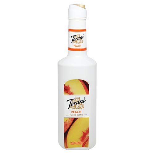 Torani Peach Puree Blend 1 Liter | Great For Smoothies, Frozen D