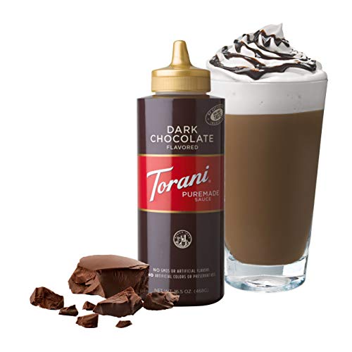 Torani Puremade Dark Chocolate Sauce, 16.5 Ounces Pack Of 4