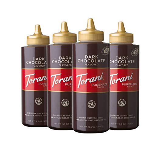 Torani Puremade Dark Chocolate Sauce, 16.5 Ounces Pack Of 4