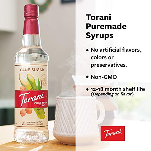 Torani Puremade Zero Sugar Syrup Vanilla 12.7 Ounce Bottle , 4 C