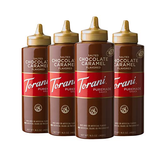 Torani Salted Chocolate Caramel Sauce, 16.5 Ounces, Pack Of 4 [P