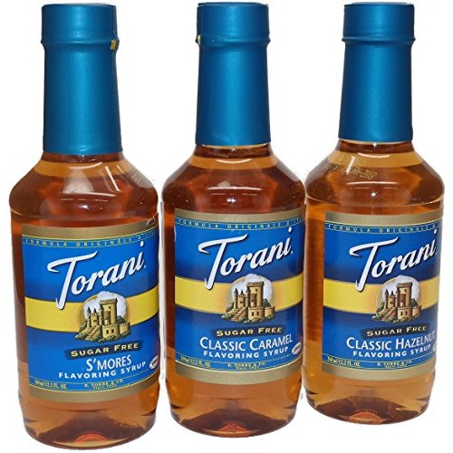 Torani Sugar Free Flavoring Syrup 3 Flavor Variety Bundle Classi