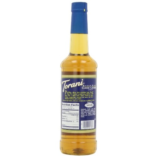 Torani Sugar Free Syrup, Classic Caramel, 25.4 Ounces Pack Of 4