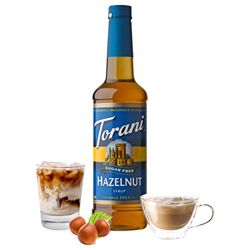 Torani Sugar Free Syrup, Classic Hazelnut, 25.4 Ounces Pack Of 4