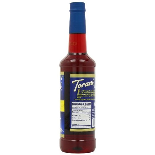 Torani Sugar-Free Syrup, Raspberry, 25.4-Ounce Bottles Pack Of 3