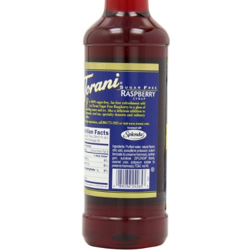 Torani Sugar-Free Syrup, Raspberry, 25.4-Ounce Bottles Pack Of 3