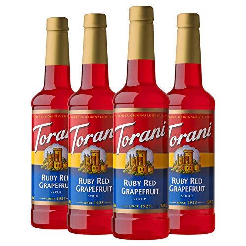 Torani Syrup, Ruby Red Grapefruit, 25.4 Ounces Pack Of 4