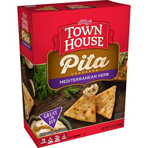 Kellogg's Town House Pita Crackers, Mediterranean Herb,