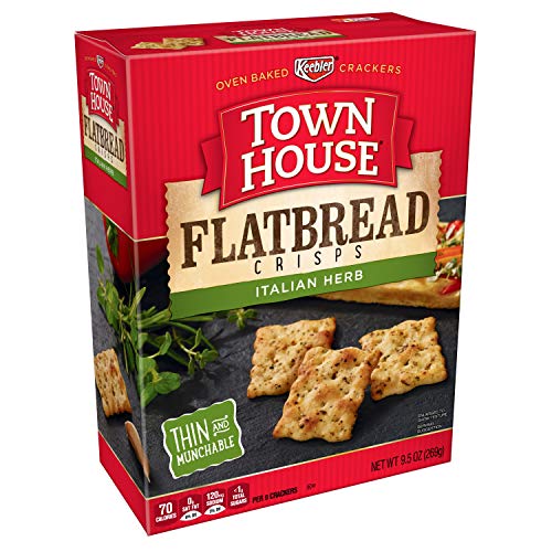 Keebler, Town House Flatbread Crisps, Crackers, Italian Herb, 9.