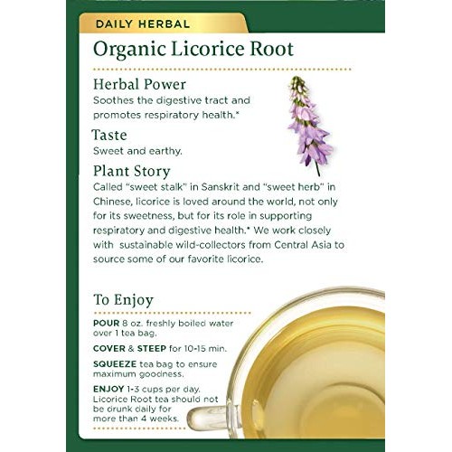 Traditional Medicinals Organic Licorice Root Tea, 16 Bags Pack