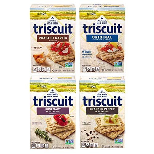 Triscuit Whole Grain Crackers 4 Flavor Variety Pack, Regular Siz