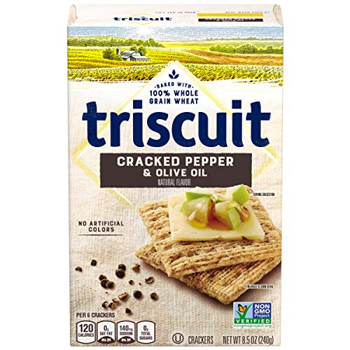 Triscuit Cracked Pepper &Amp; Olive Oil Whole Grain Wheat Crackers,