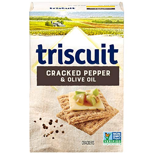 Triscuit Cracked Pepper &Amp; Olive Oil Whole Grain Wheat Crackers,