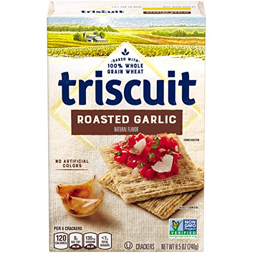 Triscuit Roasted Garlic Whole Grain Wheat Crackers, 8.5 Oz