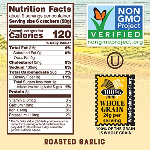 Triscuit Roasted Garlic Whole Grain Wheat Crackers, 8.5 Oz