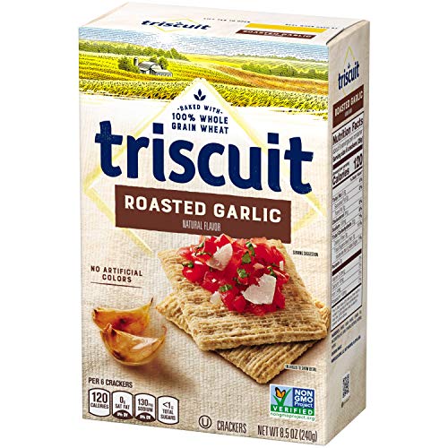 Triscuit Roasted Garlic Whole Grain Wheat Crackers, 8.5 Oz