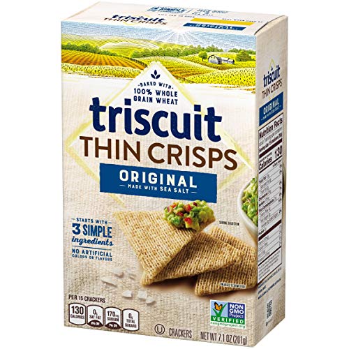 Triscuit Thin Crisps Original Whole Grain Wheat Crackers, 6 - 7.